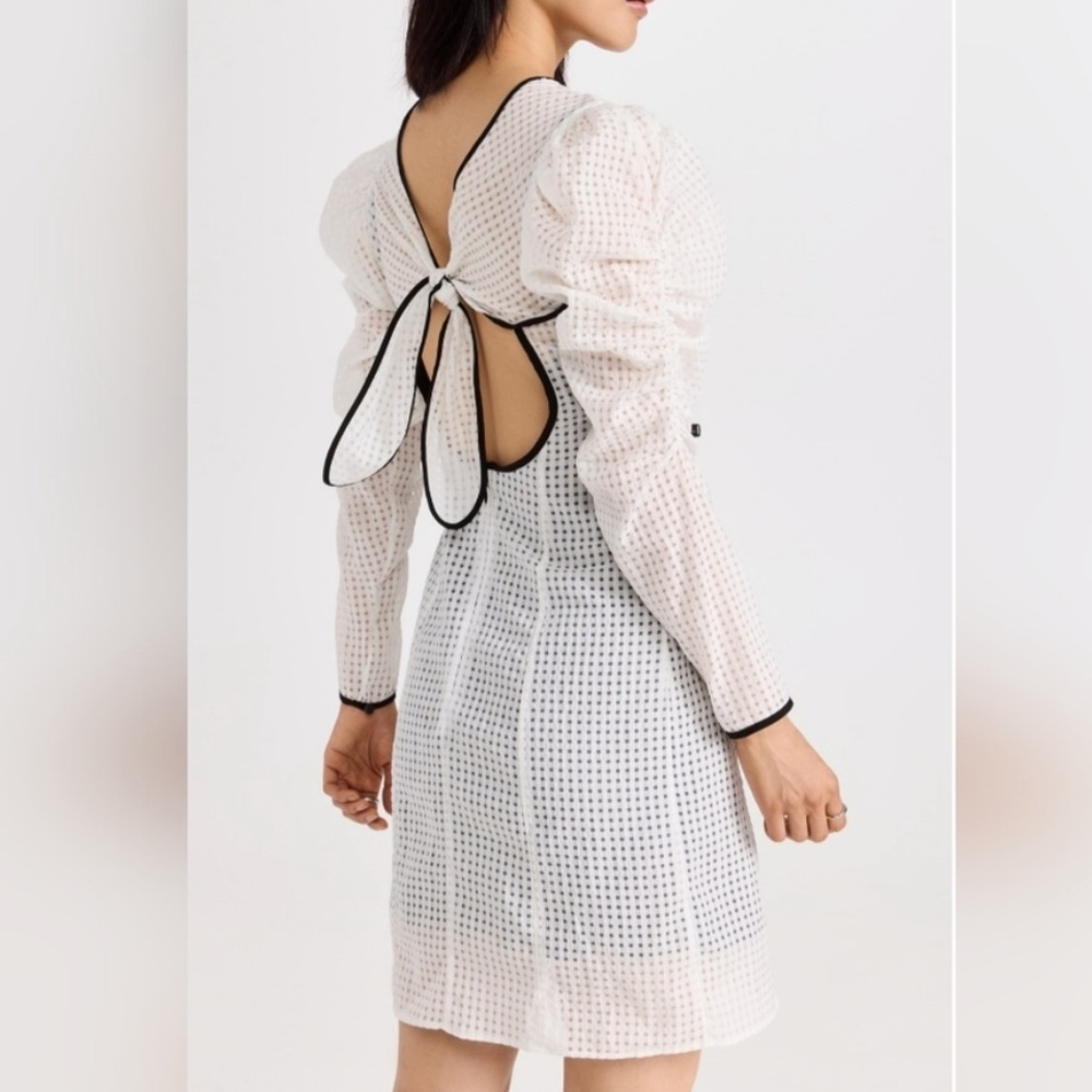 Brogger White Dress with Black Trim